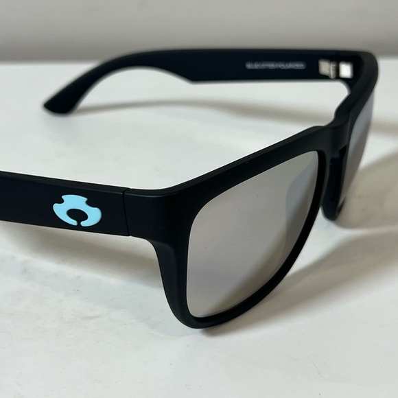 New Blue Otter Cumberland Made in Italy Black Reflective Polarized Sunglasses - Picture 3 of 12
